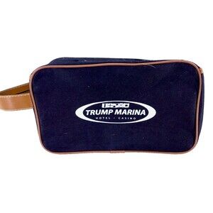 Trump Marina Hotel & Casino Canvas Shaving Kit Bag 11 x 6 x 4 Nice Condition